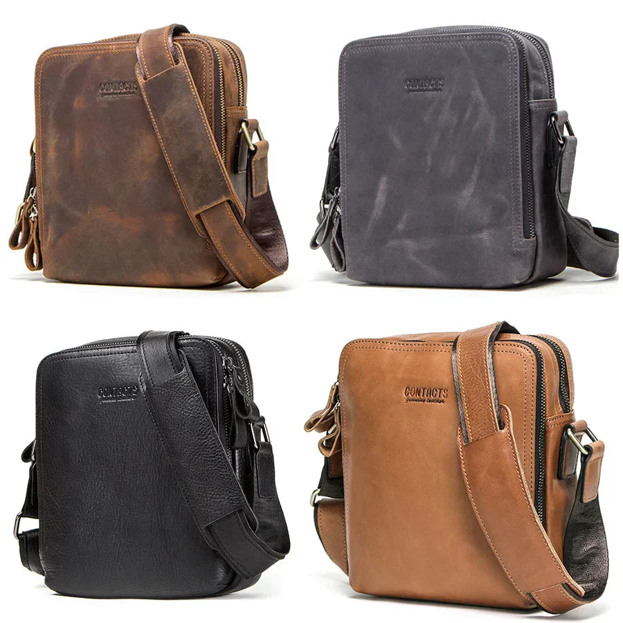 Mochila em Couro Genuino - Contacts Premium