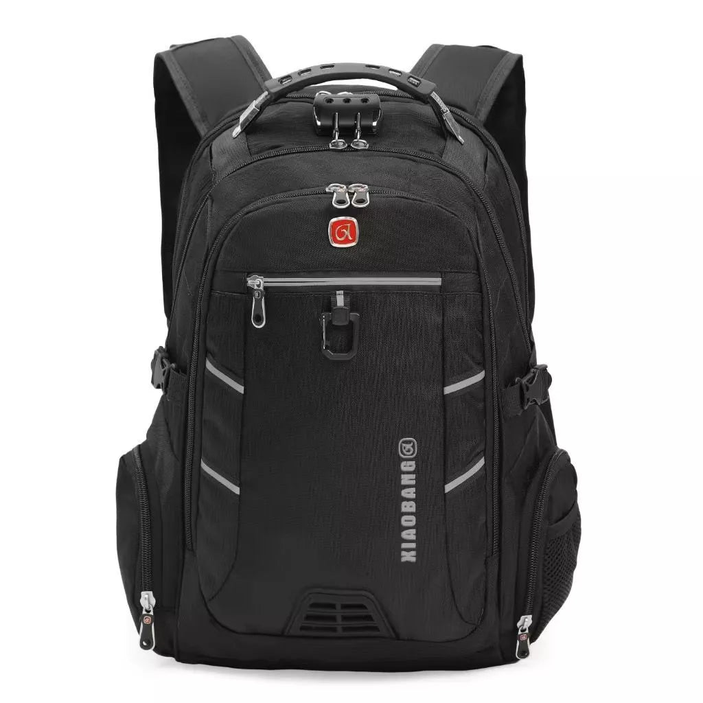 Mochila Grande XIAOBANG Para Notebook Impermeável Com Cadeado Entra USB/Fone