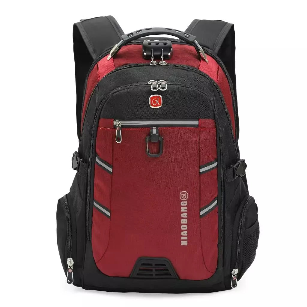 Mochila Grande XIAOBANG Para Notebook Impermeável Com Cadeado Entra USB/Fone