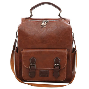 Mochila de Couro Feminina Modelo Vintage