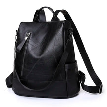Mochila Feminina Antifurto de Couro  Letícia